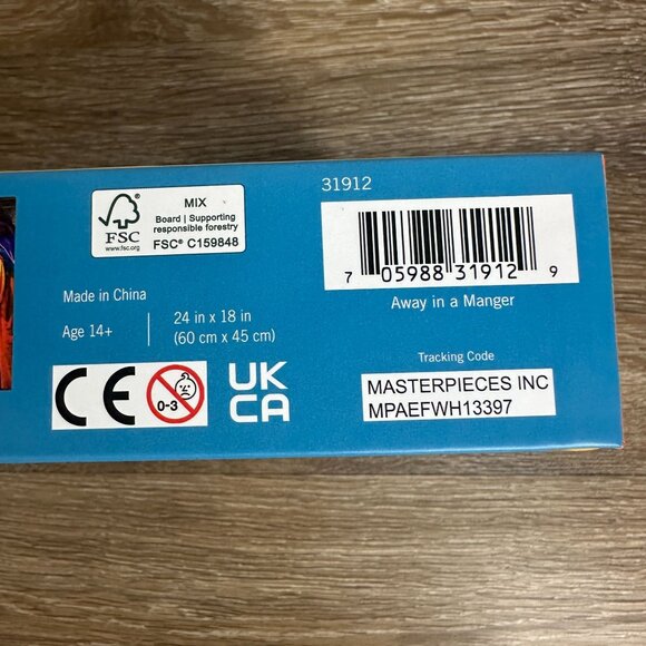 Happy Holidays 300-Piece Jigsaw Puzzle "Away In A Manger" By MasterPieces Bonus - Picture 4 of 8